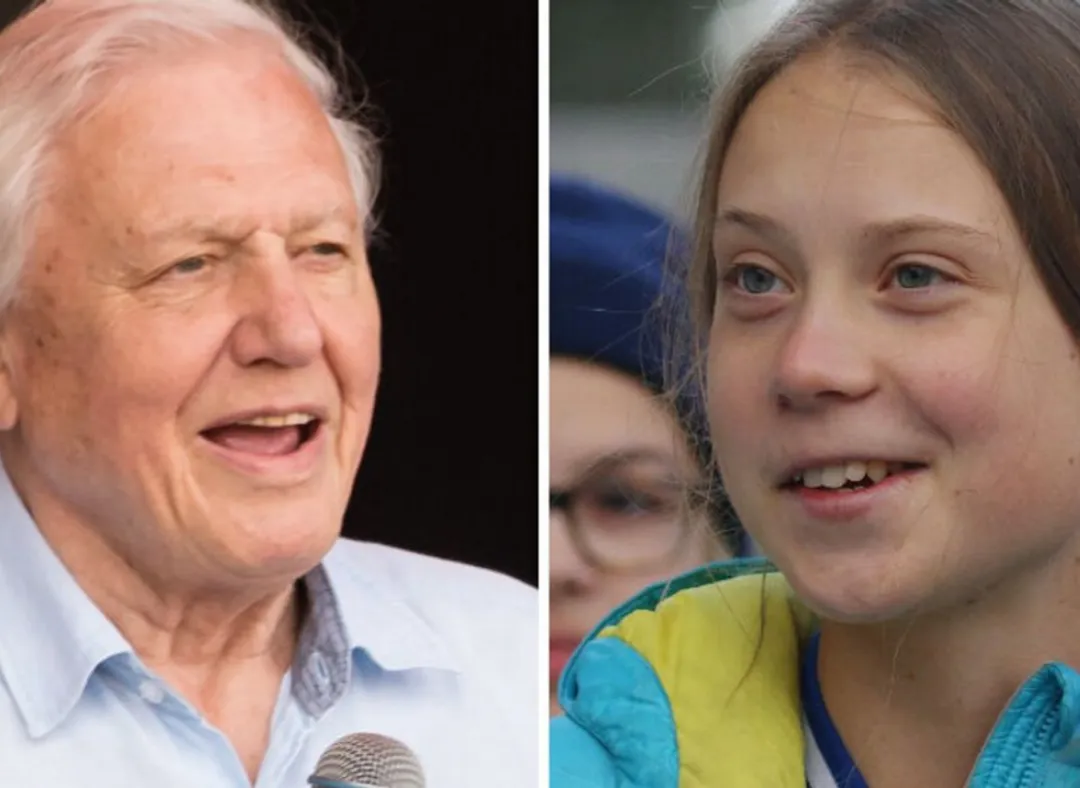 david attenborough greta thunburg side by side
