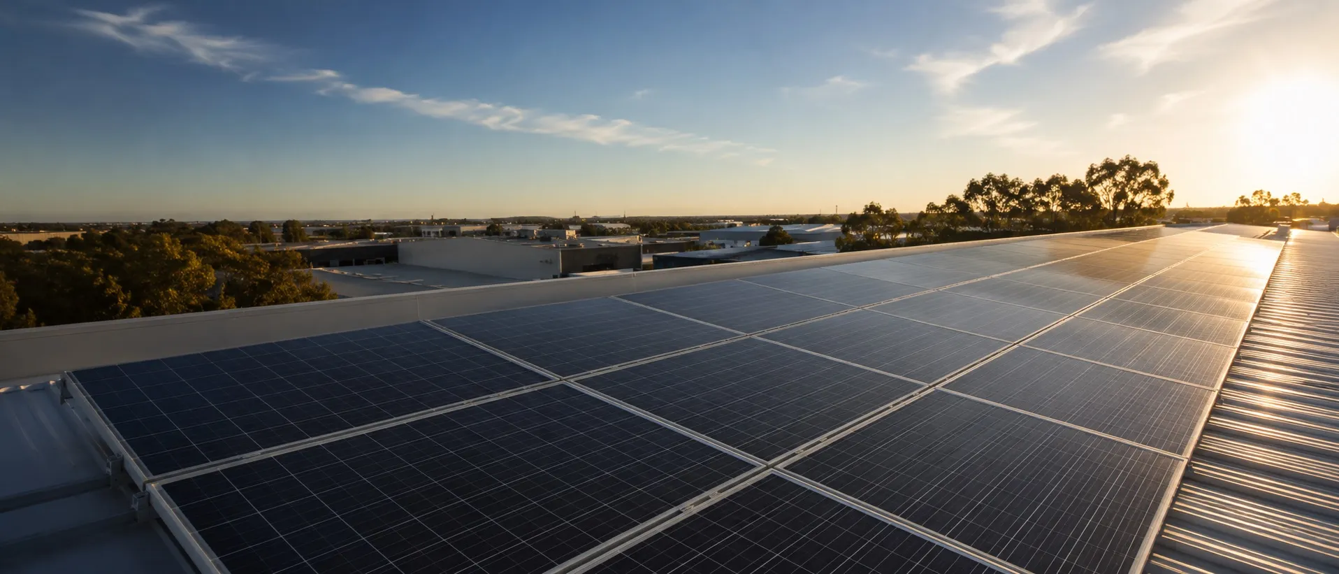 Large commercial rooftop solar installation
