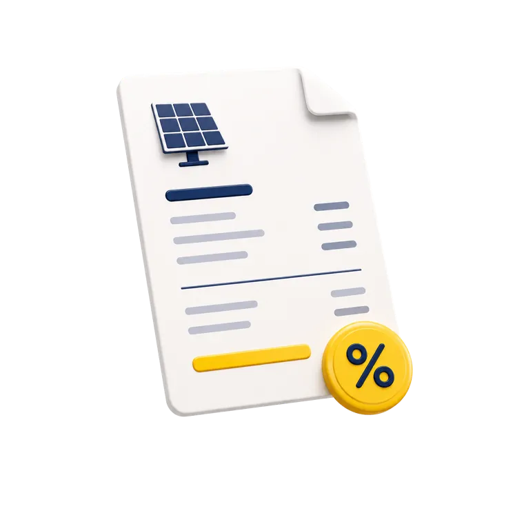 Solar rebate 3D icon